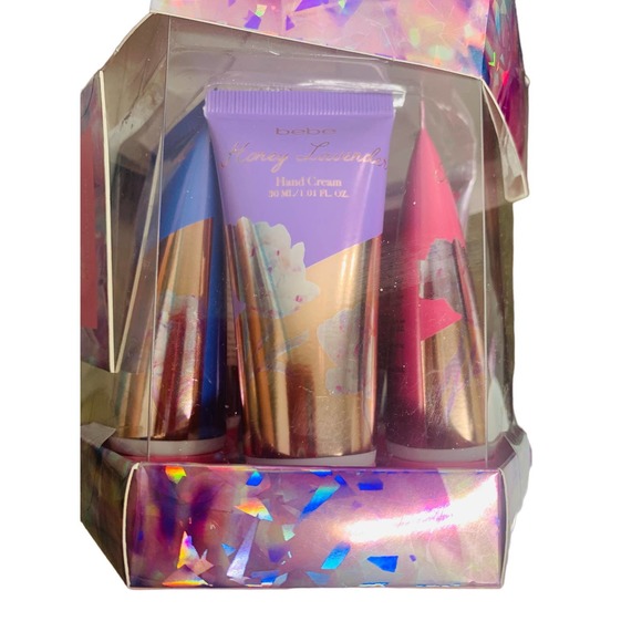 BEBE Happy Hands 6 PC Hand Cream Set -Vanilla Frost, Strawberry 1.01 fl oz Each - Picture 5 of 7